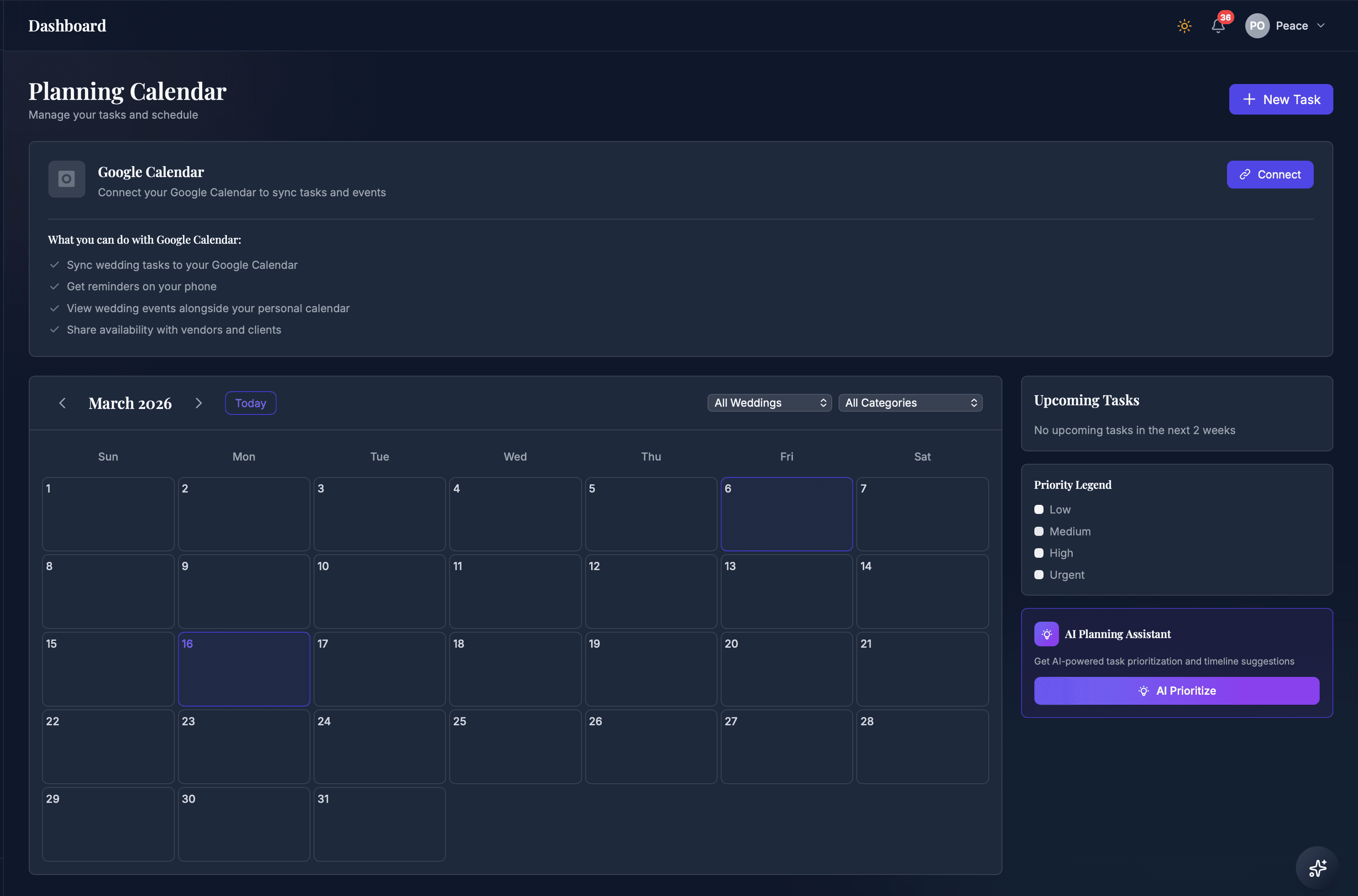Calendar & Google Sync screenshot