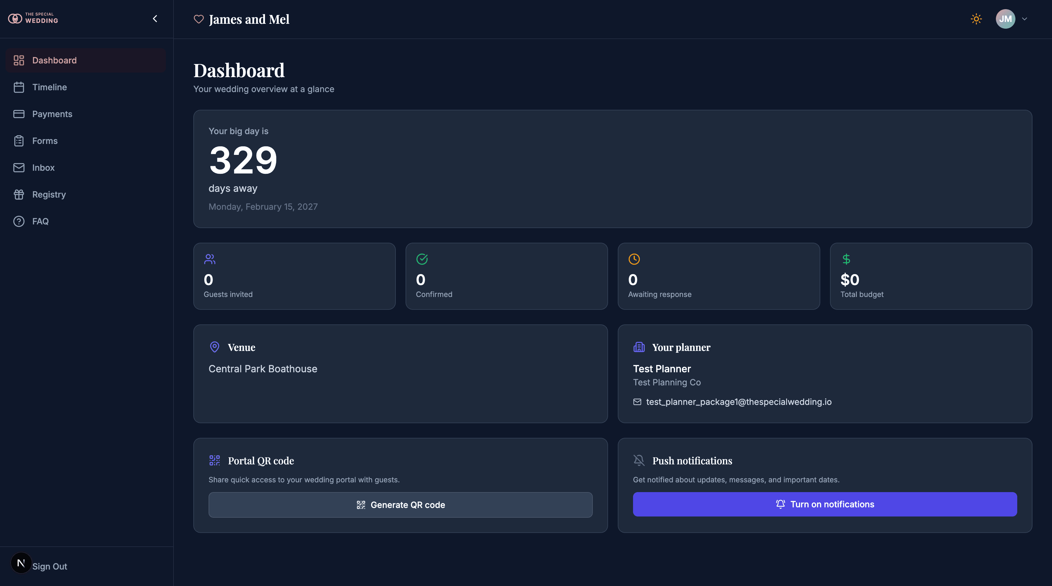 Couple Portal screenshot