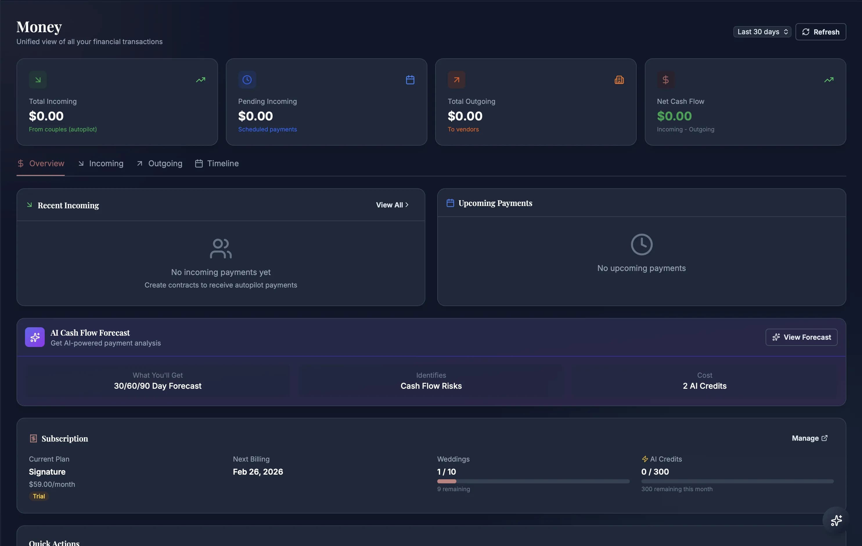 Payment Autopilot — Stripe charges on schedule; failed payments retry on a 1 / 2 / 4 / 7-day backoff without your touch.